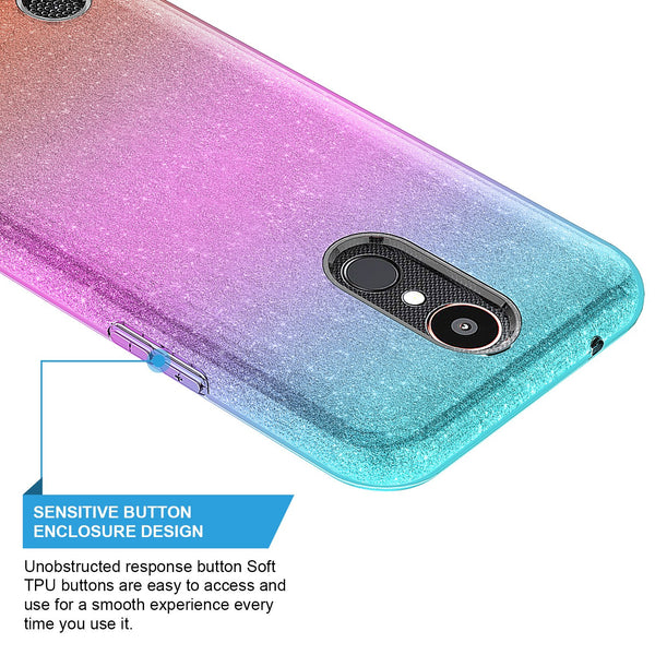 lg k20 plus glitter case - teal - www.coverlabusa.com