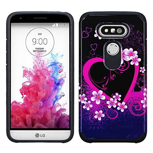 lg g5 hybrid case - heart butterflies - www.coverlabusa.com