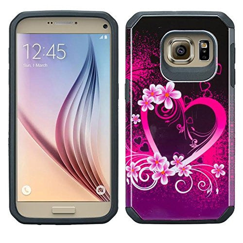 s6 case, hybrid - heart butterflies - coverlabusa.com