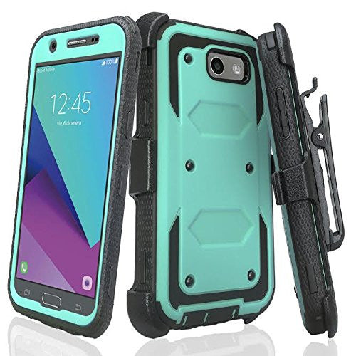 samsung j3 emerge case, holster - teal - www.coverlabusa.com