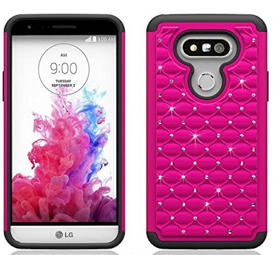 lg g5 hybrid case - hot pink/black - www.coverlabusa.com