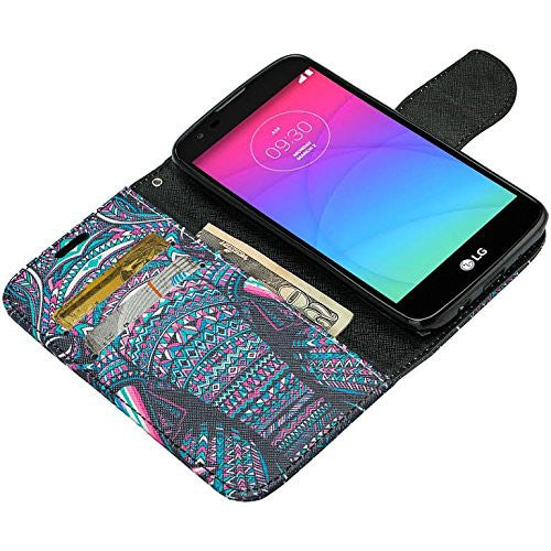 lg k8 tribal elephant wallet case - www.coverlabusa.com