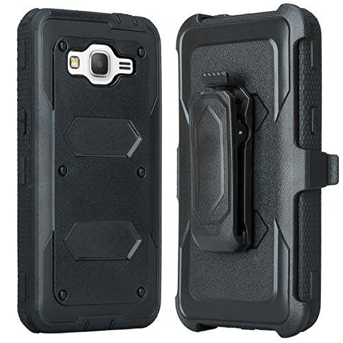 lg k10 holster case, built in screen protector - black - www.coverlabusa.com