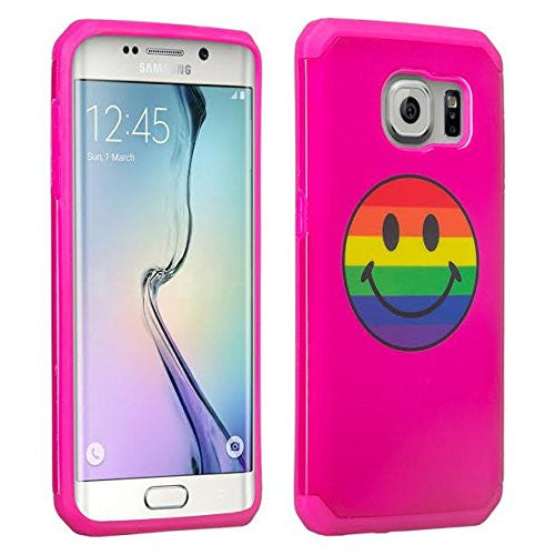 samsung galaxy s7 edge hybrid case - rainbow smiley - www.coverlabusa.com