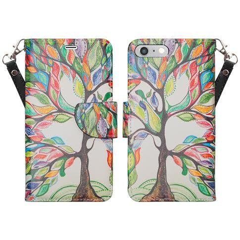 iphone 6 plus case, iphone 6 plus wallet case - colorful tree - www.coverlabusa.com