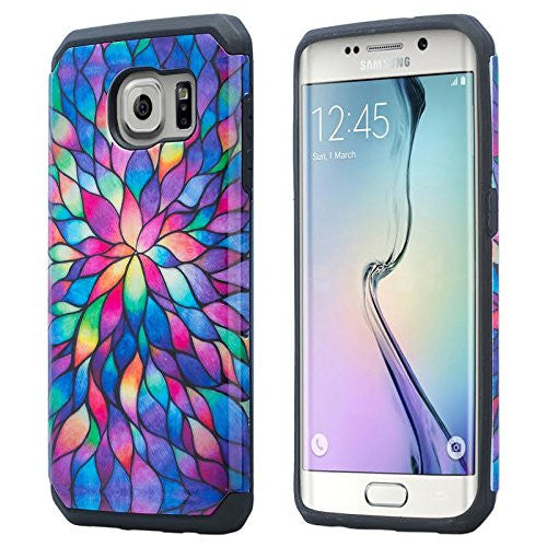 samsung s7 edge hybrid case - rainbow flower - www.coverlabusa.com