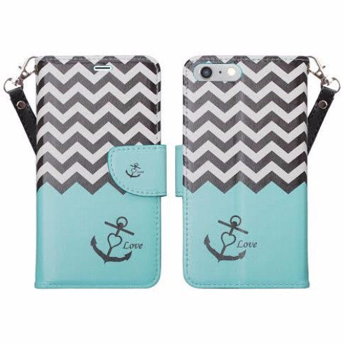 apple iphone 7 wallet case - teal anchor - www.coverlabusa.com