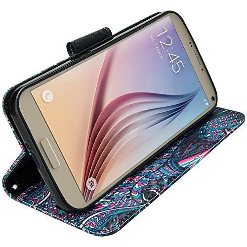 samsung galaxy s6 wallet case - tribal elephant - www.coverlabusa.com