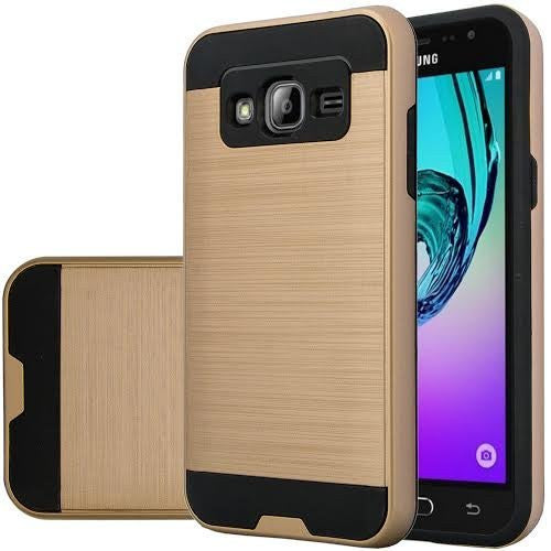 Galaxy J7 Case, Samsung Galaxy J7 [Shock Absorption / Impact Resistant] Hybrid Dual Layer Armor Defender Protective Case Cover for Galaxy J7 (Boost Mobile,Virgin,MetroPcs,T-Mobile), Gold, www.coverlabusa.com