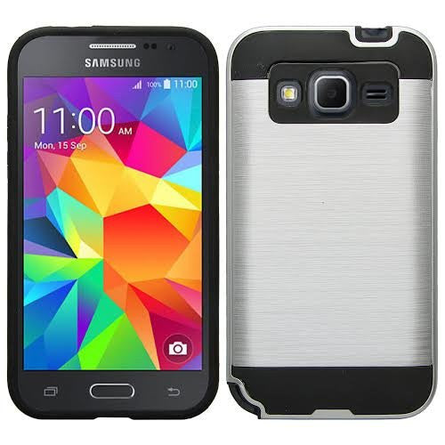 Samsung Galaxy Core Prime Case - Brush Silver - www.coverlabusa.com
