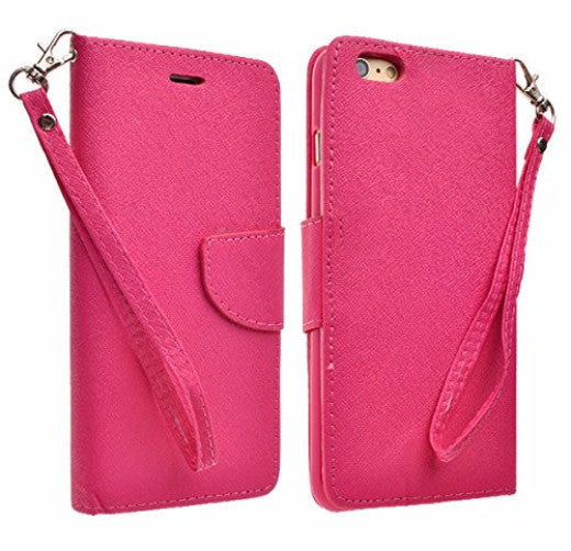 iphone 6s case, apple iphone 6 wallet case - hot pink - coverlabusa.com
