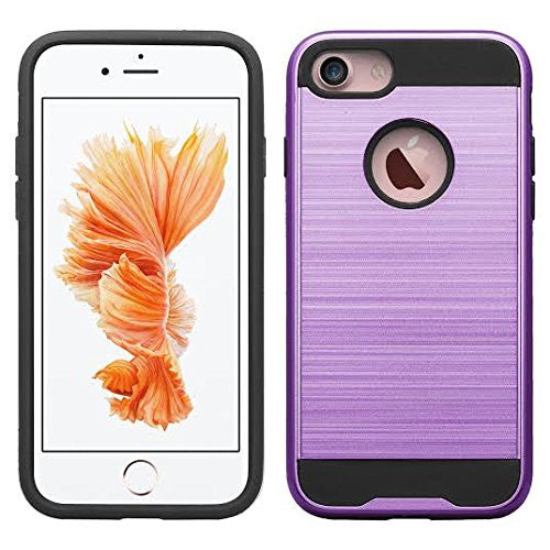 apple iphone 8 plus hybrid case - brush purple - www.coverlabusa.com