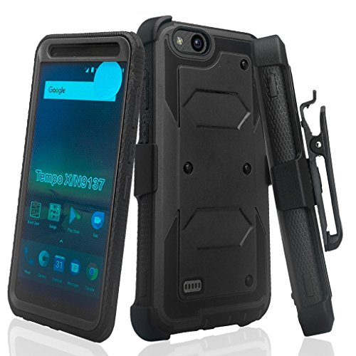 IDEWEI For ZTE Blade A53 Pro Case PU Leather Stand Flip Phone Cover -  Black-TVCMall.com