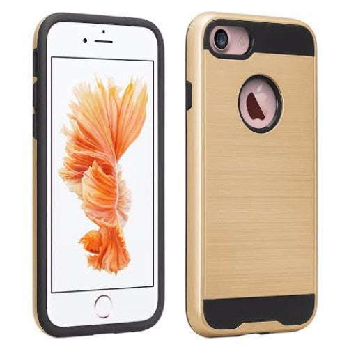 apple iphone 8 plus hybrid case - brush gold - www.coverlabusa.com