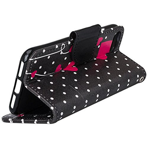 apple iphone 7 wallet case - polka dot hearts - www.coverlabusa.com