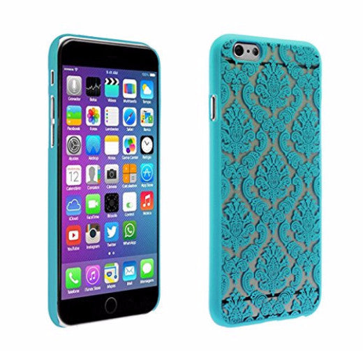 iphone 6s/6 plus damask - teal - www.coverlabusa.com