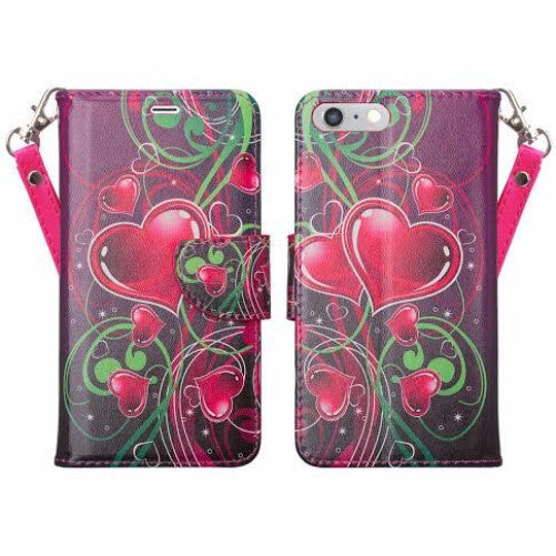 apple iphone 7 wallet case - heart strings - www.coverlabusa.com