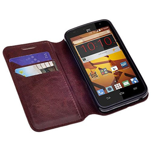 zte speed case - wallet brown - www.coverlabusa.com