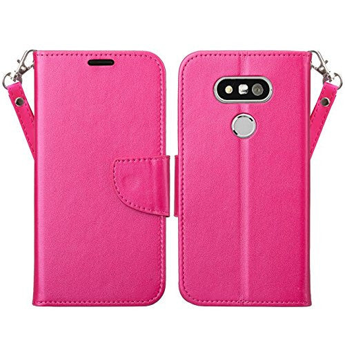 lg g5 double fold wallet case - hot pink - www.coverlabusa.com