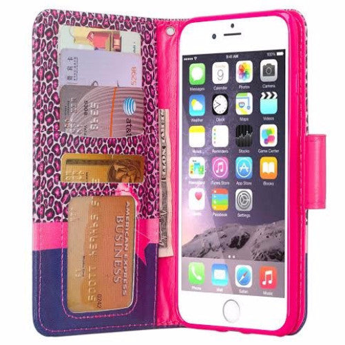 iphone 8 plus case, iphone 8 plus wallet case - cheetah prints - www.coverlabusa.com