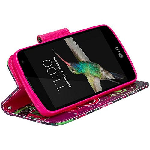 LG Optimus Zone 3 Cases | LG K4 Cases | LG Spree Cases | LG Rebel leather wallet case - heart butterflies - www.coverlabusa.com 