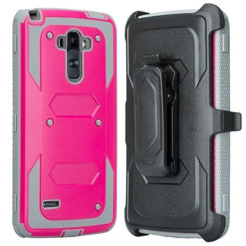 LG G Stylo Case, LG G Vista 2 Heavy Duty Case - Hot Pink - www.coverlabusa.com