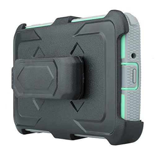 galaxy on5 case heavy duty holster shell combo - teal/grey - coverlabusa.com