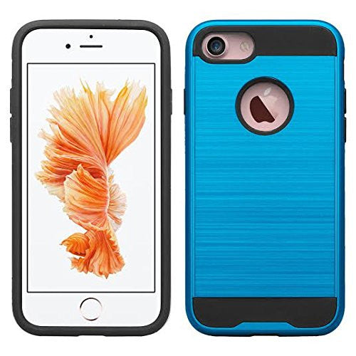 apple iphone 7 plus hybrid case - brush blue - www.coverlabusa.com