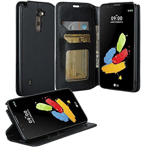 LG K7 / Tribute 5 / Treasure wallet case - black - www.coverlabusa.com