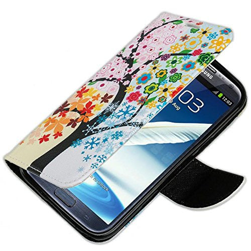 samsung galaxy note 2 leather wallet case - glowing tree - www.coverlabusa.com