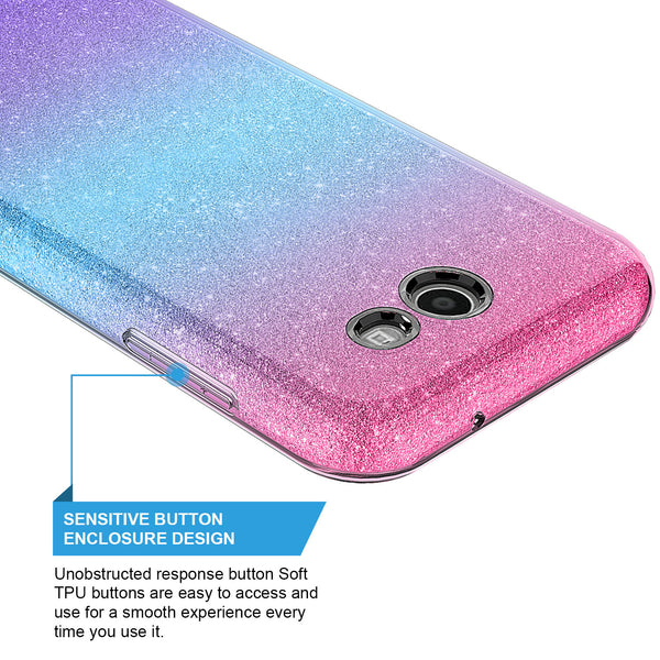 samsung galaxy j3 emerge glitter case - hot pink - www.coverlabusa.com