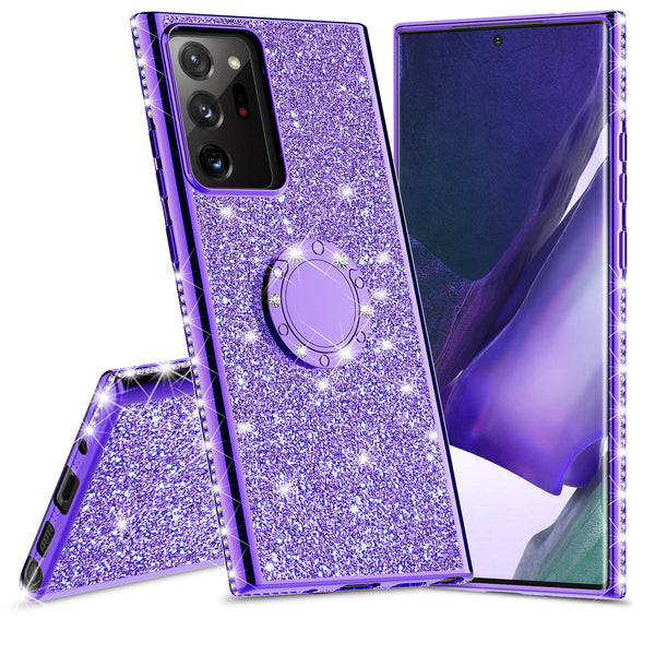 samsung galaxy note 20 ultra glitter bling fashion case - purple - www.coverlabusa.com