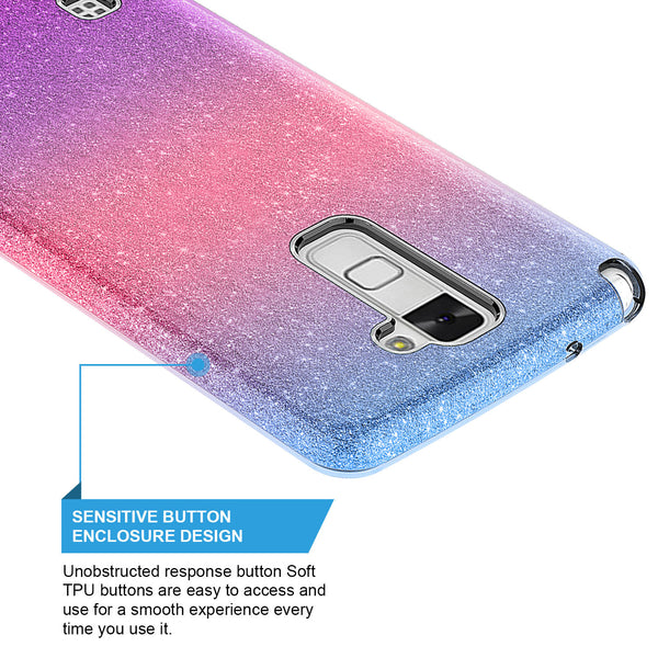 lg stylo 2 plus glitter case - blue - www.coverlabusa.com