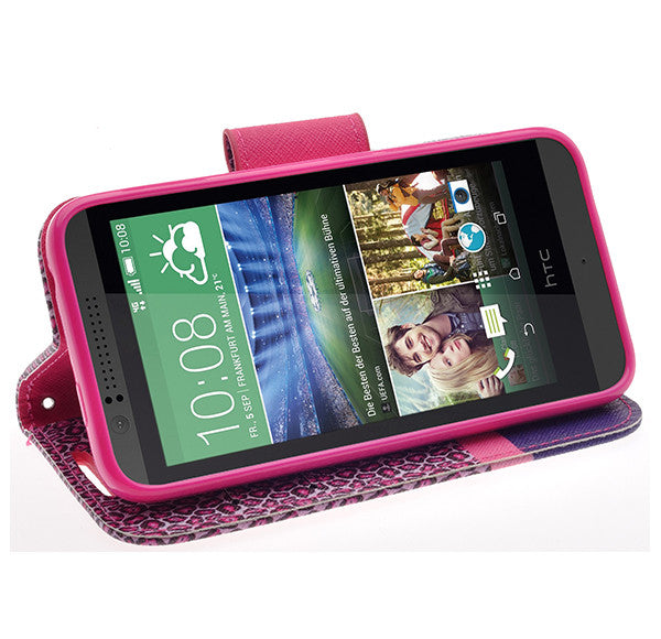 HTC Desire 510 Case - HOT PINK CHEETAH www.coverlabusa.com