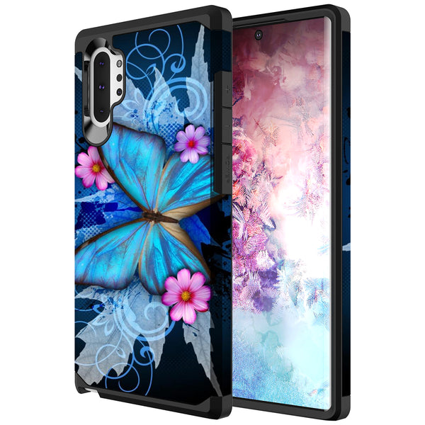 samsung galaxy note 10 hybrid case - blue butterfly - www.coverlabusa.com