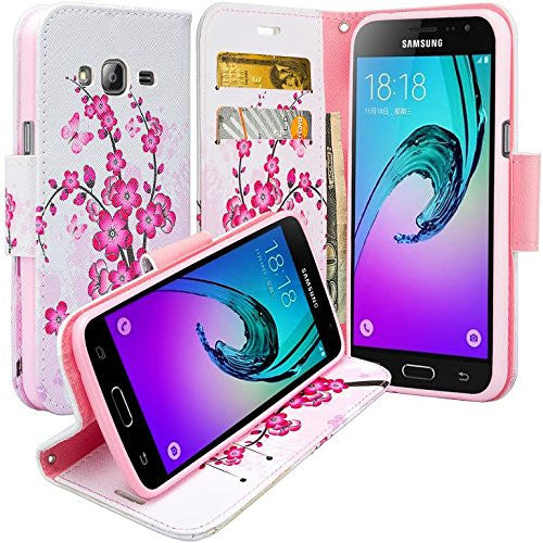 Galaxy J3/J3V | Express Prime | Sky | Amp Prime | Sol | Wallet Case - Cherry Blossom - coverlabusa.com