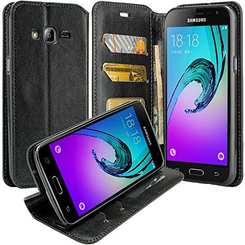 Galaxy J7 2016 Case, J710 wallet case - black - WWW.COVERLABUSA.COM
