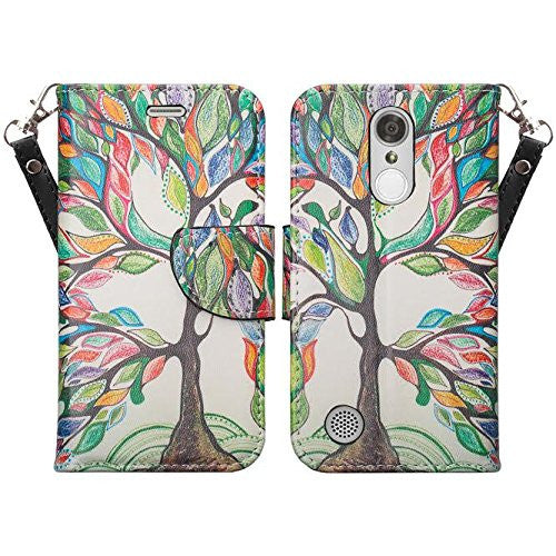 LG K4 (2017) | Fortune | Phoenix 3 | LV1 | M150 leather wallet case - colorful tree - www.coverlabusa.com