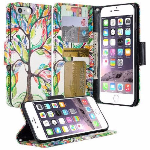 Apple iPhone 8 wallet case - colorful tree - www.coverlabusa.com
