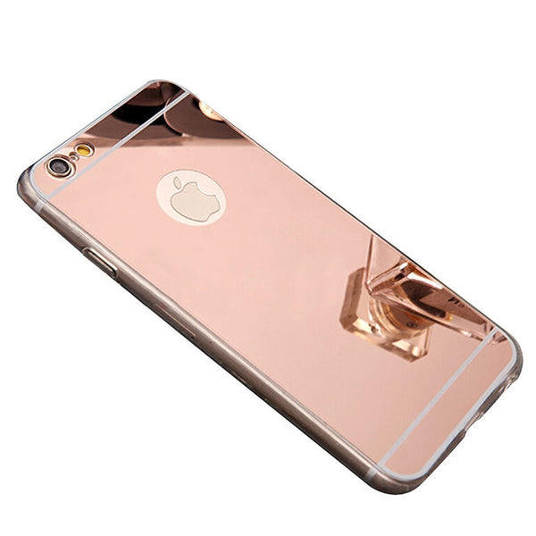 apple iphone 8 plus mirror case - rose gold - www.coverlabusa.com