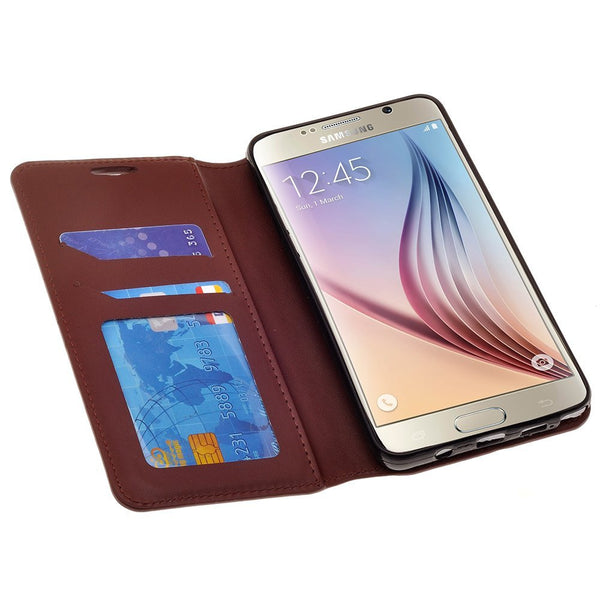 samsung galaxy note 3 leather wallet case - brown - www.coverlabusa.com