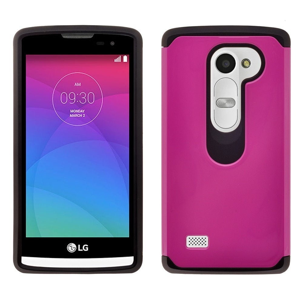 LG Leon LTE Case | Lg Tribute 2 Case | LG Power | LG Sunset | LG Destiny | LG Risio Hybrid Case Cover - Hot pink  - www.coverlabusa.com 
