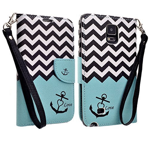 samsung galaxy note 4 wallet case - teal anchor - www.coverlabusa.com