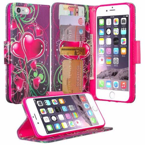 apple iphone 7 wallet case - heart strings - www.coverlabusa.com
