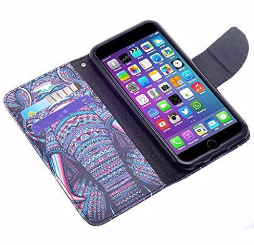iphone 6 case, iphone 6 wallet case - tribal elephant - www.coverlabusa.com