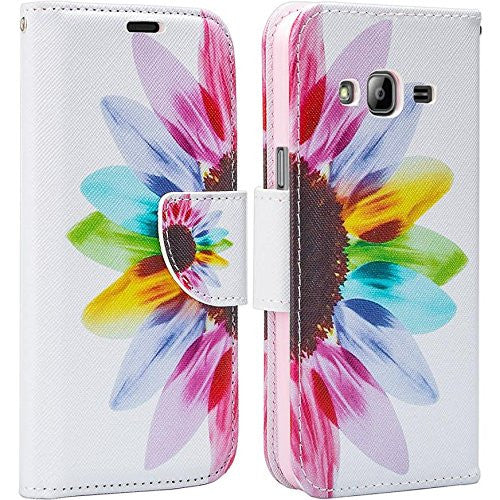 Galaxy J7 2016 Case, J710 wallet case - vivid sunflower - WWW.COVERLABUSA.COM