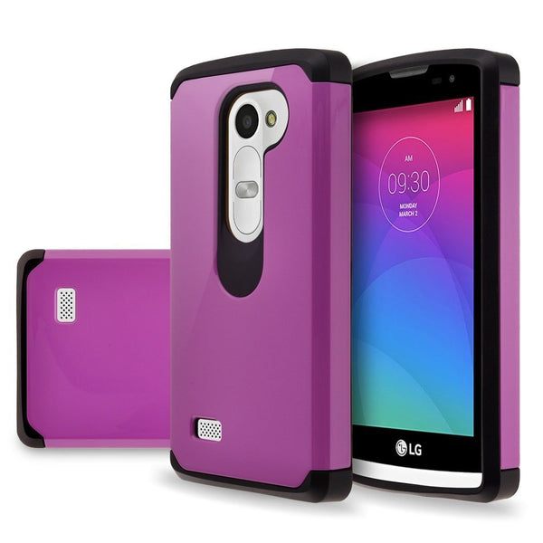 LG Leon LTE Case | Lg Tribute 2 Case | LG Power | LG Sunset | LG Destiny | LG Risio Hybrid Case Cover - Purple - www.coverlabusa.com 