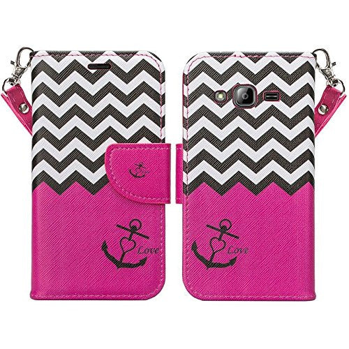 samsung galaxy j7 case - hot pink anchor wallet - www.coverlabusa.com