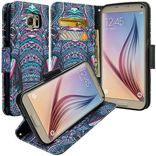 samsung galaxy s6 wallet case - tribal elephant - www.coverlabusa.com