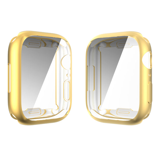 Apple Watch iWatch Series 7 Full Soft Slim Case 41mm Cover Frame Protective TPU Soft - 41mm - Gold - www.coverlabusa.com